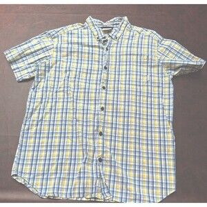 Columbia Men’s Short Sleeve Plaid Shirt Cotton XL X Large